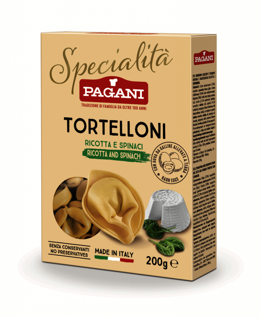 Tortelloni ricotta a špenát Pagani 200g